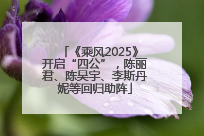 《乘风2025》开启“四公”，陈丽君、陈昊宇、李斯丹妮等回归助阵