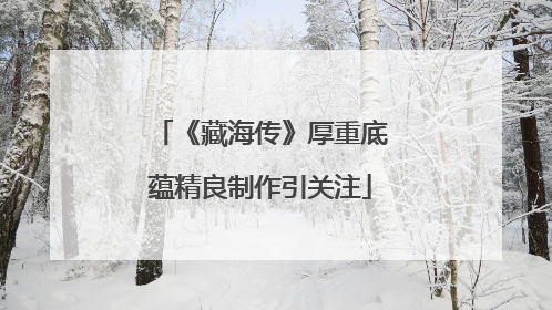《藏海传》厚重底蕴精良制作引关注