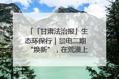 「甘肃法治报」生态环保行｜景电二期“焕新”，在荒漠上筑起一道绿色长城