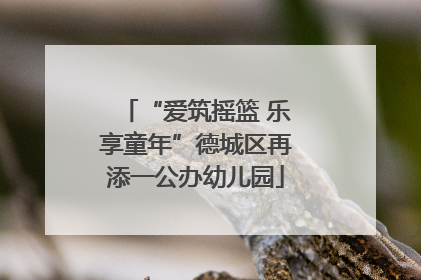 “爱筑摇篮 乐享童年”德城区再添一公办幼儿园