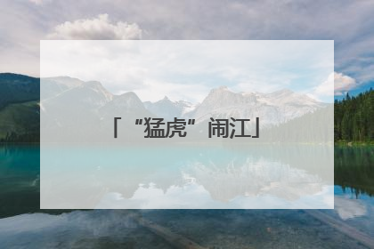 “猛虎”闹江