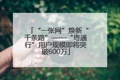 “一张网”焕新“千条路”——“粤通行”用户规模即将突破600万