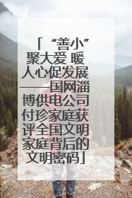 “善小”聚大爱 暖人心促发展——国网淄博供电公司付珍家庭获评全国文明家庭背后的文明密码