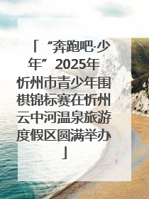 “奔跑吧·少年”2025年忻州市青少年围棋锦标赛在忻州云中河温泉旅游度假区圆满举办
