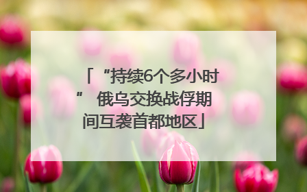 “持续6个多小时” 俄乌交换战俘期间互袭首都地区