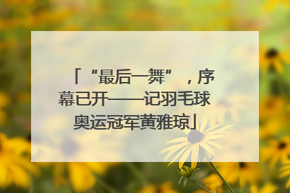 “最后一舞”，序幕已开——记羽毛球奥运冠军黄雅琼