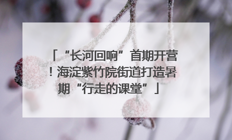 “长河回响”首期开营！海淀紫竹院街道打造暑期“行走的课堂”