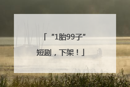 “1胎99子”短剧，下架！