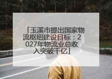 玉溪市提出国家物流枢纽建设目标：2027年物流业总收入突破千亿