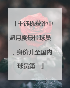 王钰栋获评中超月度最佳球员，身价升至国内球员第二