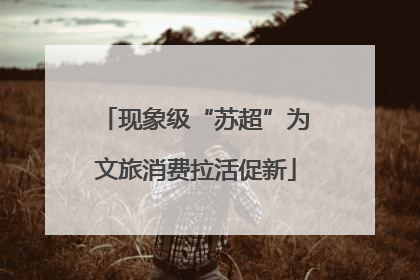 现象级“苏超”为文旅消费拉活促新