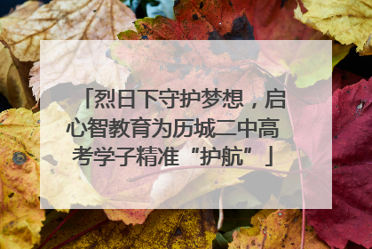 烈日下守护梦想，启心智教育为历城二中高考学子精准“护航”