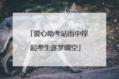 爱心助考站雨中撑起考生逐梦晴空