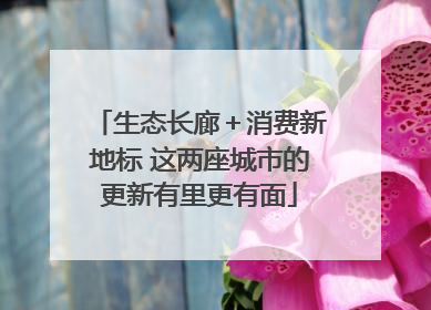 生态长廊＋消费新地标 这两座城市的更新有里更有面