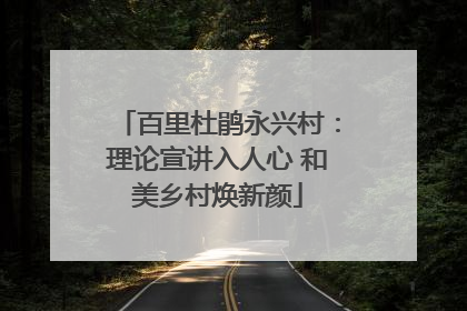 百里杜鹃永兴村：理论宣讲入人心 和美乡村焕新颜