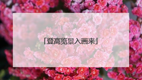 登高览景入画来