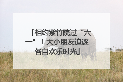 相约紫竹院过“六一”！大小朋友追逐各自欢乐时光