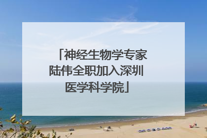 神经生物学专家陆伟全职加入深圳医学科学院