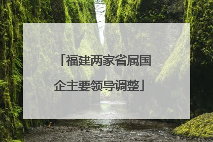 福建两家省属国企主要领导调整