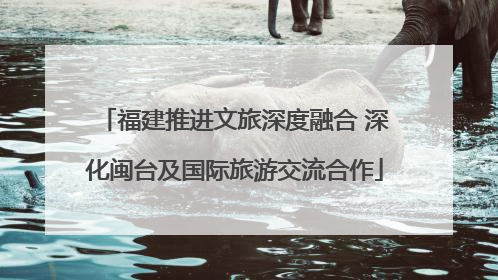 福建推进文旅深度融合 深化闽台及国际旅游交流合作