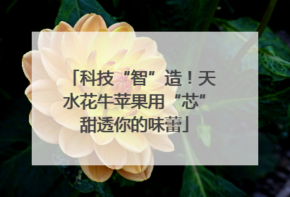 科技“智”造！天水花牛苹果用“芯”甜透你的味蕾