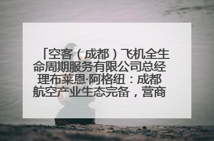 空客（成都）飞机全生命周期服务有限公司总经理布莱恩·阿格纽：成都航空产业生态完备，营商环境优势显著