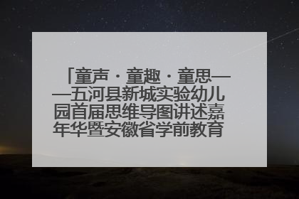 童声・童趣・童思——五河县新城实验幼儿园首届思维导图讲述嘉年华暨安徽省学前教育教研基地园项目阶段性成果展示活动