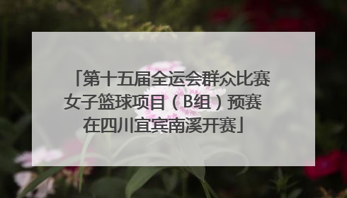 第十五届全运会群众比赛女子篮球项目（B组）预赛在四川宜宾南溪开赛