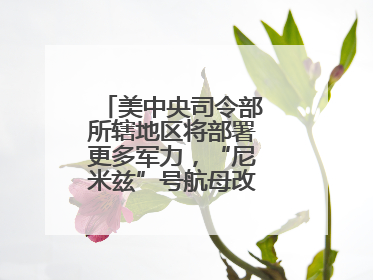 美中央司令部所辖地区将部署更多军力，“尼米兹”号航母改道驶向中东