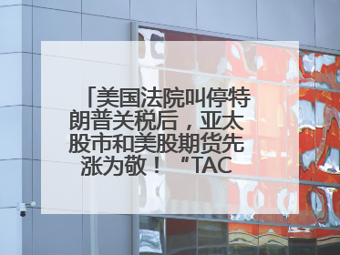 美国法院叫停特朗普关税后，亚太股市和美股期货先涨为敬！“TACO交易”兴起