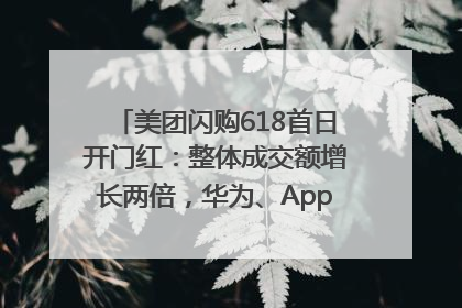 美团闪购618首日开门红：整体成交额增长两倍，华为、Apple、沃尔玛等近800个品牌翻倍增长