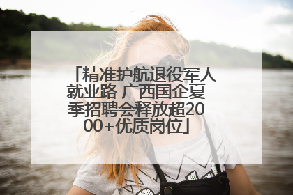 精准护航退役军人就业路 广西国企夏季招聘会释放超2000+优质岗位