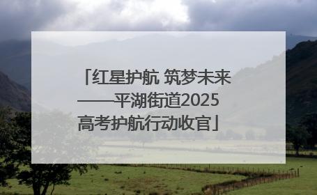 红星护航 筑梦未来——平湖街道2025高考护航行动收官