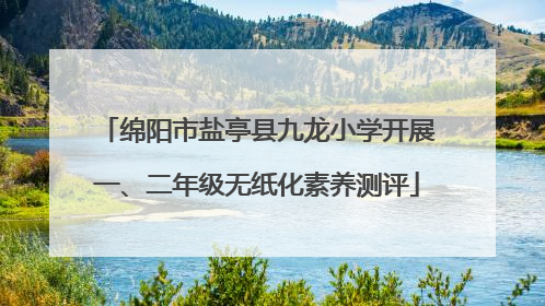 绵阳市盐亭县九龙小学开展一、二年级无纸化素养测评