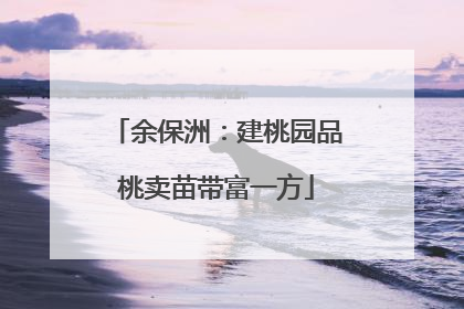 余保洲：建桃园品桃卖苗带富一方