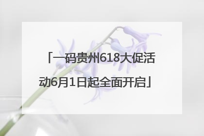 一码贵州618大促活动6月1日起全面开启