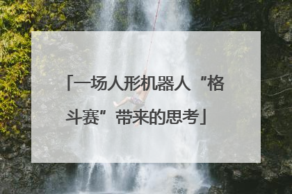 一场人形机器人“格斗赛”带来的思考