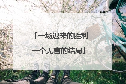 一场迟来的胜利 一个无言的结局
