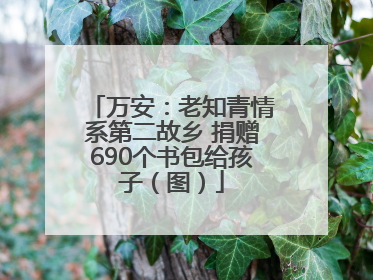 万安：老知青情系第二故乡 捐赠690个书包给孩子（图）