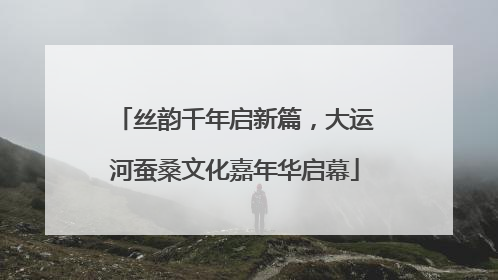 丝韵千年启新篇，大运河蚕桑文化嘉年华启幕