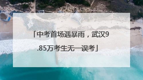 中考首场遇暴雨，武汉9.85万考生无一误考