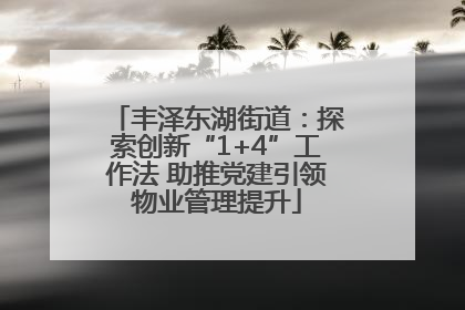 丰泽东湖街道：探索创新“1+4”工作法 助推党建引领物业管理提升