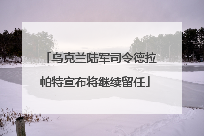 乌克兰陆军司令德拉帕特宣布将继续留任