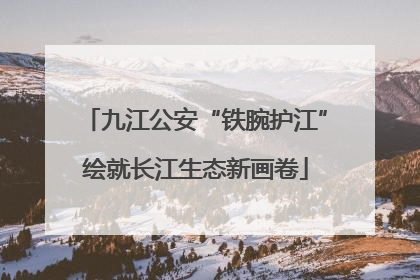 九江公安“铁腕护江”绘就长江生态新画卷