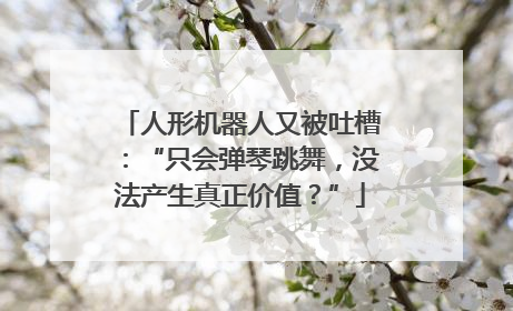 人形机器人又被吐槽：“只会弹琴跳舞，没法产生真正价值？”