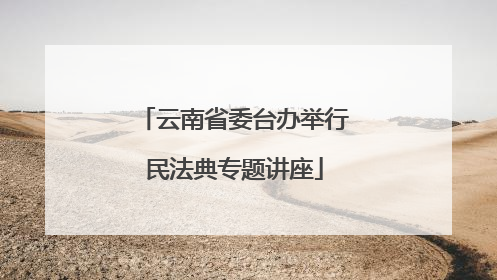云南省委台办举行民法典专题讲座