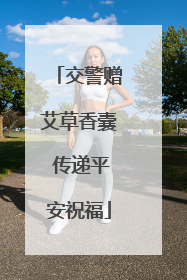 交警赠艾草香囊 传递平安祝福