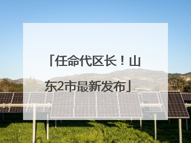 任命代区长！山东2市最新发布