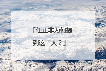 任正非为何提到这三人？
