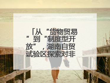 从“货物贸易”到“制度型开放”，湖南自贸试验区探索对非合作新模式